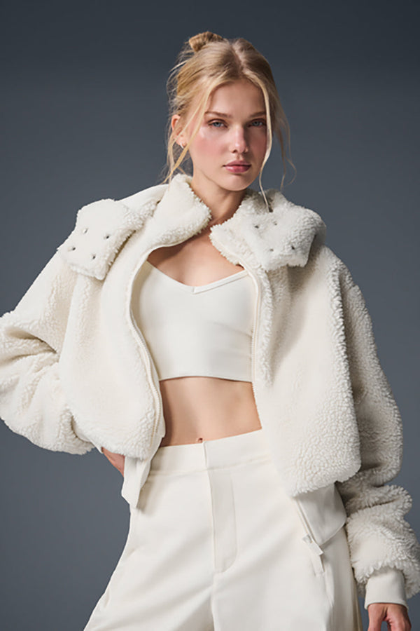 Foxy Sherpa White Jacket