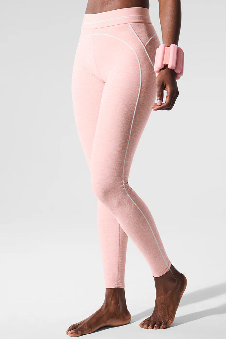 High-Waist Heart Throb Airbrush Pink Quartz Heather Legging
