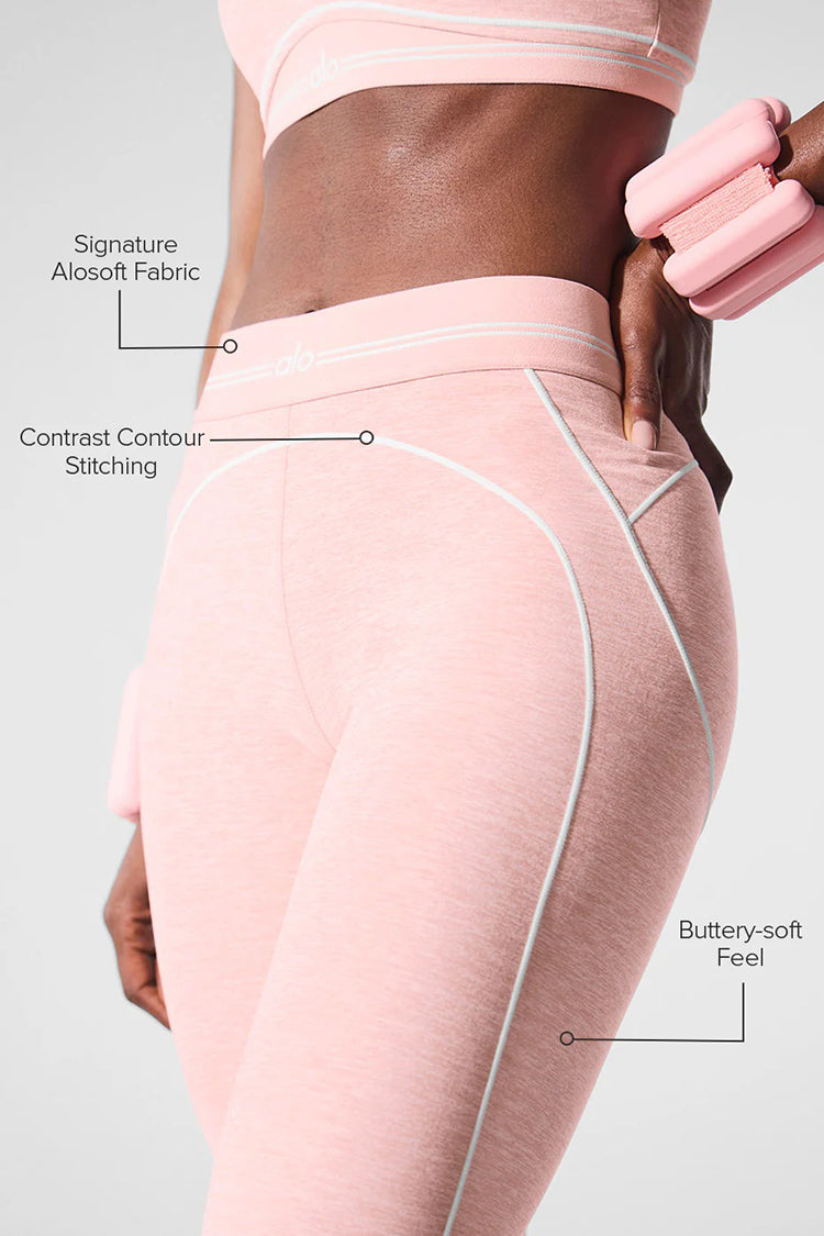 High-Waist Heart Throb Airbrush Pink Quartz Heather Legging