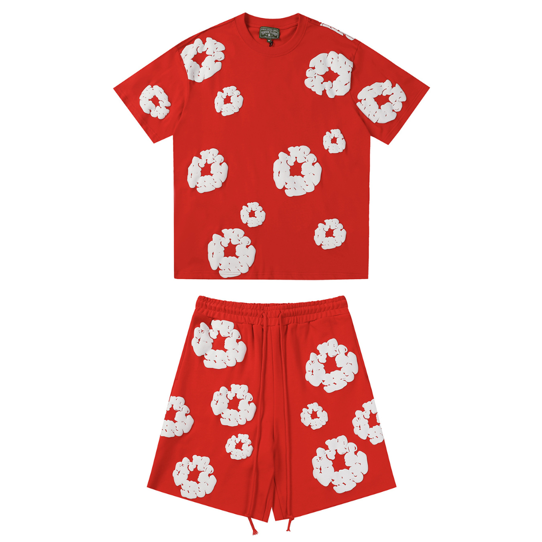 Ensemble Short Denim Trs Rouge