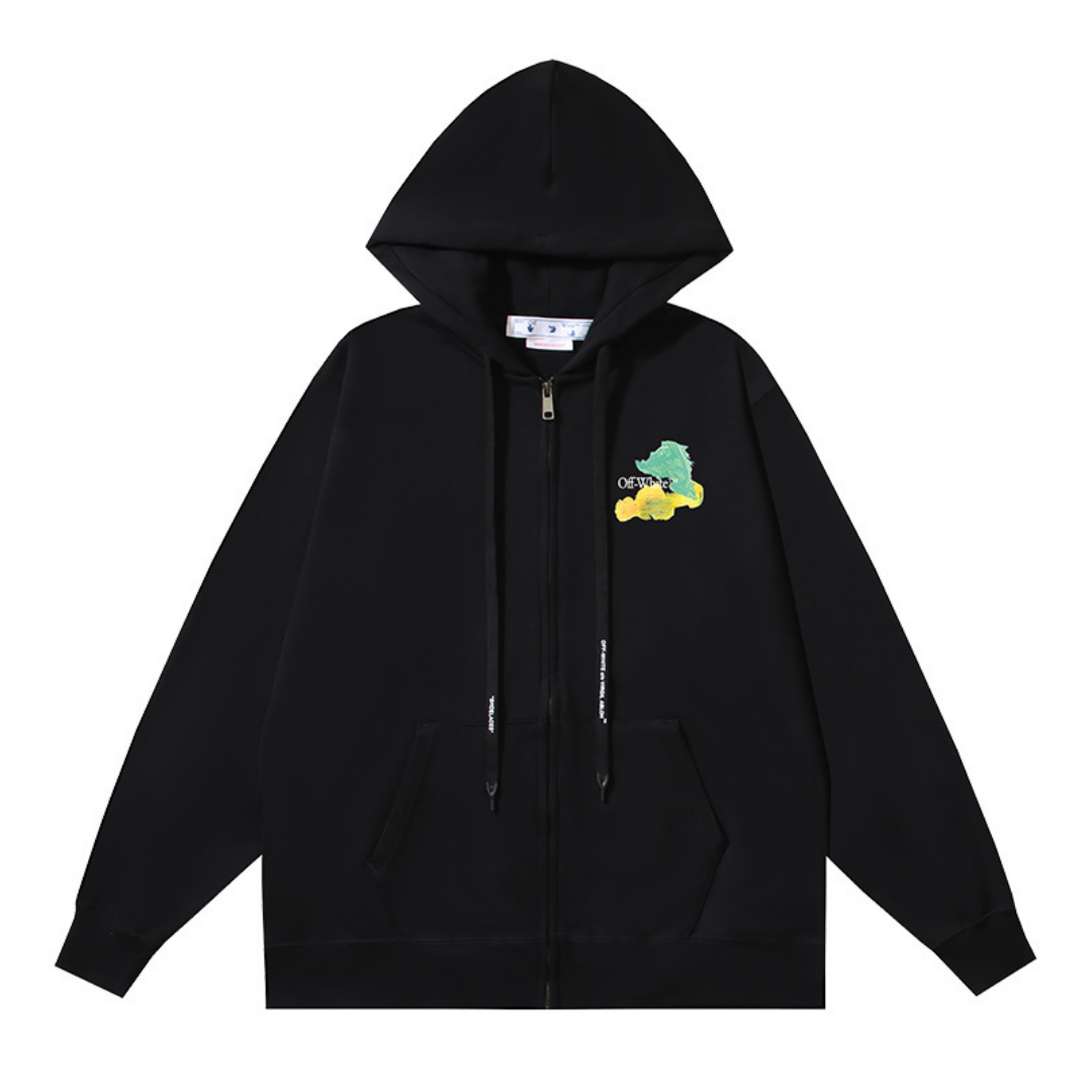 Sweat à Capuche Off-W Monogram Zippé