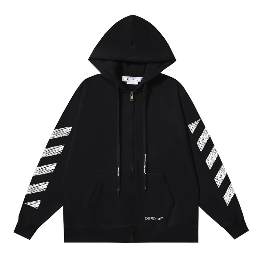Sweat à Capuche Off-W Monogram Zippé