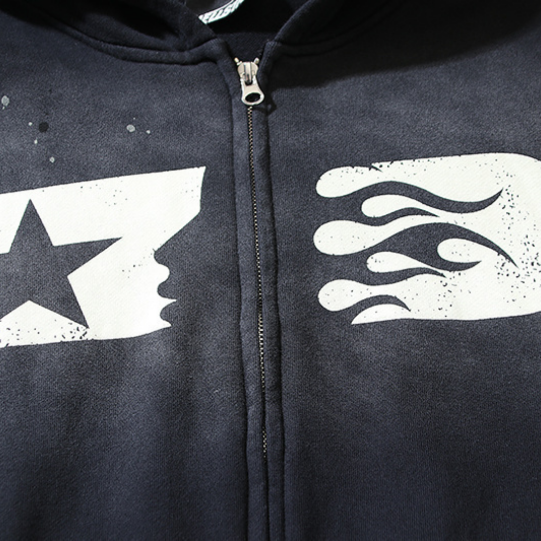 Sweat à Capuche Hell Zippé