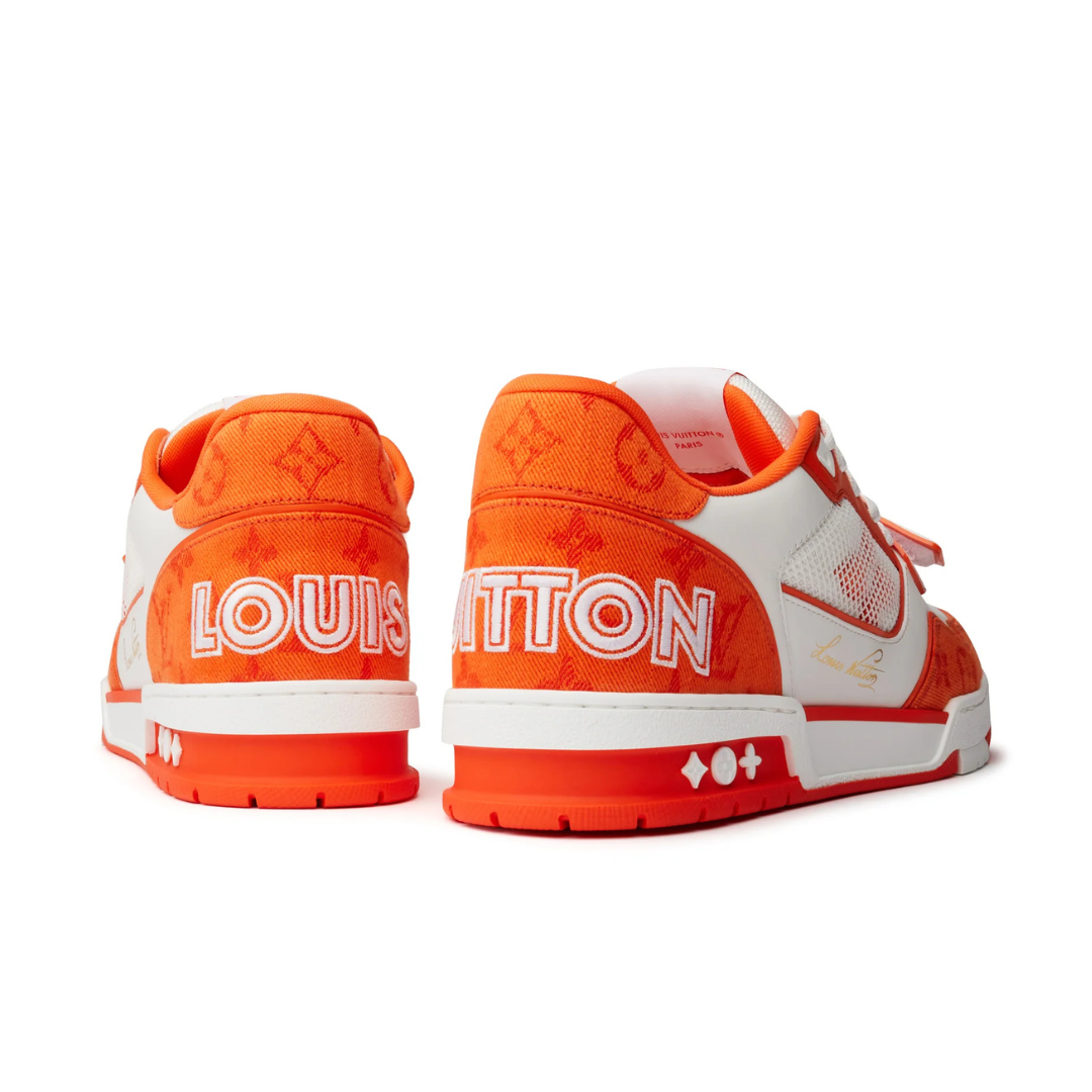 Baskets Monogram Orange Denim