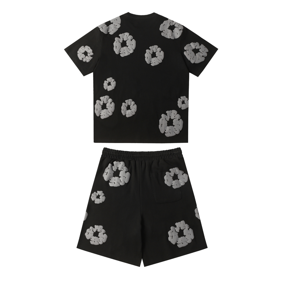 Ensemble Short Denim Trs Noir Gris
