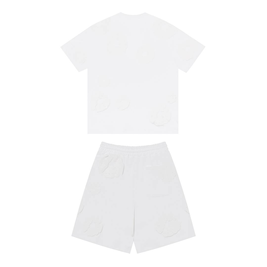 Ensemble Short Denim Trs Triple Blanc