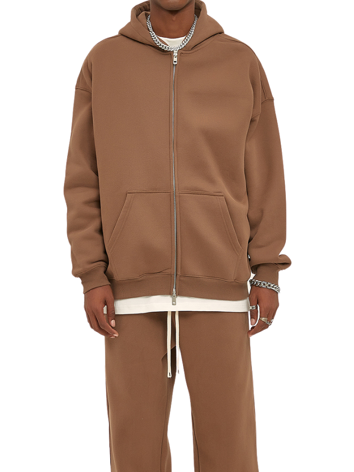 Sweat à Capuche FIVELEAFS Zippé