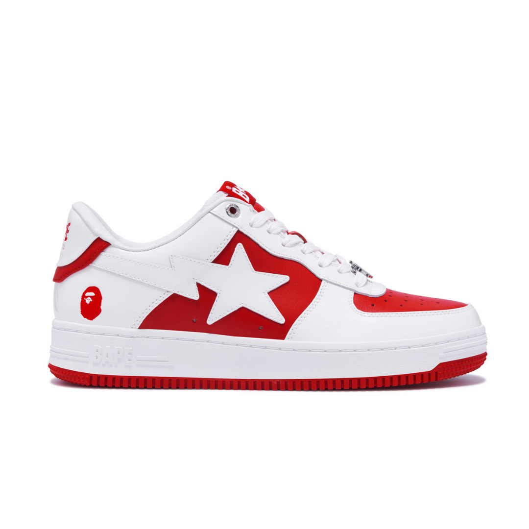 Bape Bapesta Blanc Rouge
