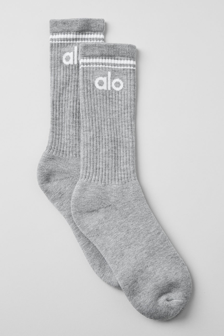 Retro Unisex Heather Grey / White Socks