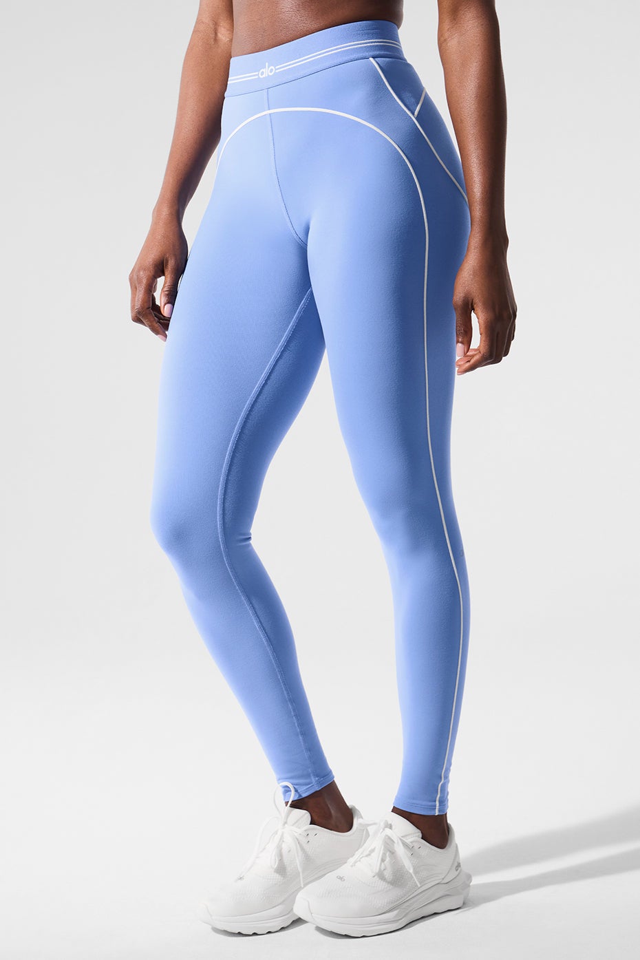 High-Waist Heart Throb Airbrush Crystal Blue Legging