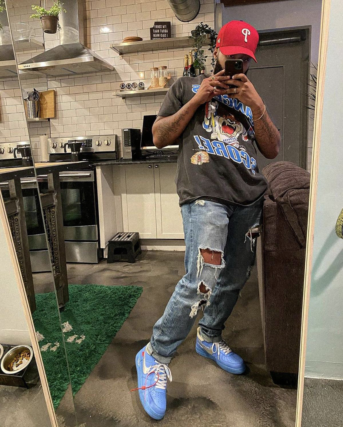 AF1 x Off University Bleu