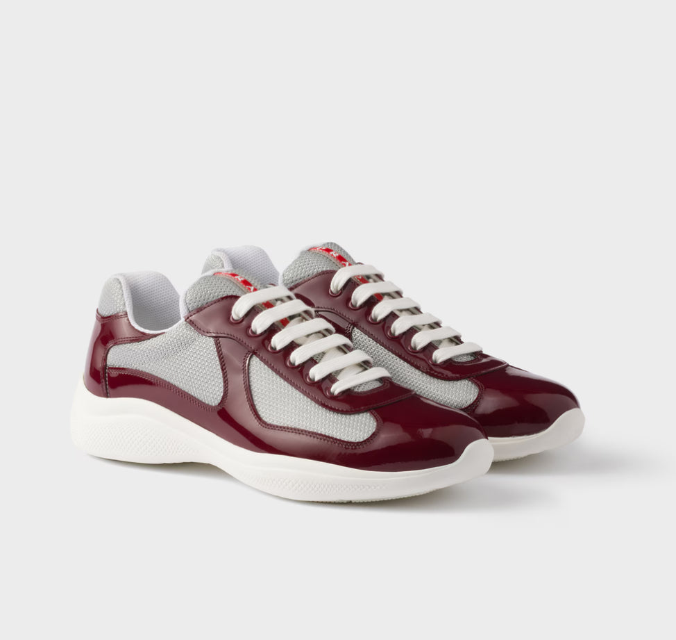 LEDER AMERICAS CUP PATENT Cuir BURGUNDY