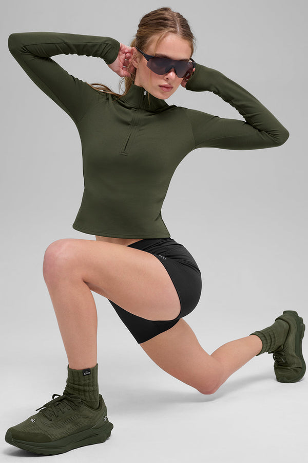 Long-Sleeve ALO Softsculpt Precision 1/4 Zip Sweater
