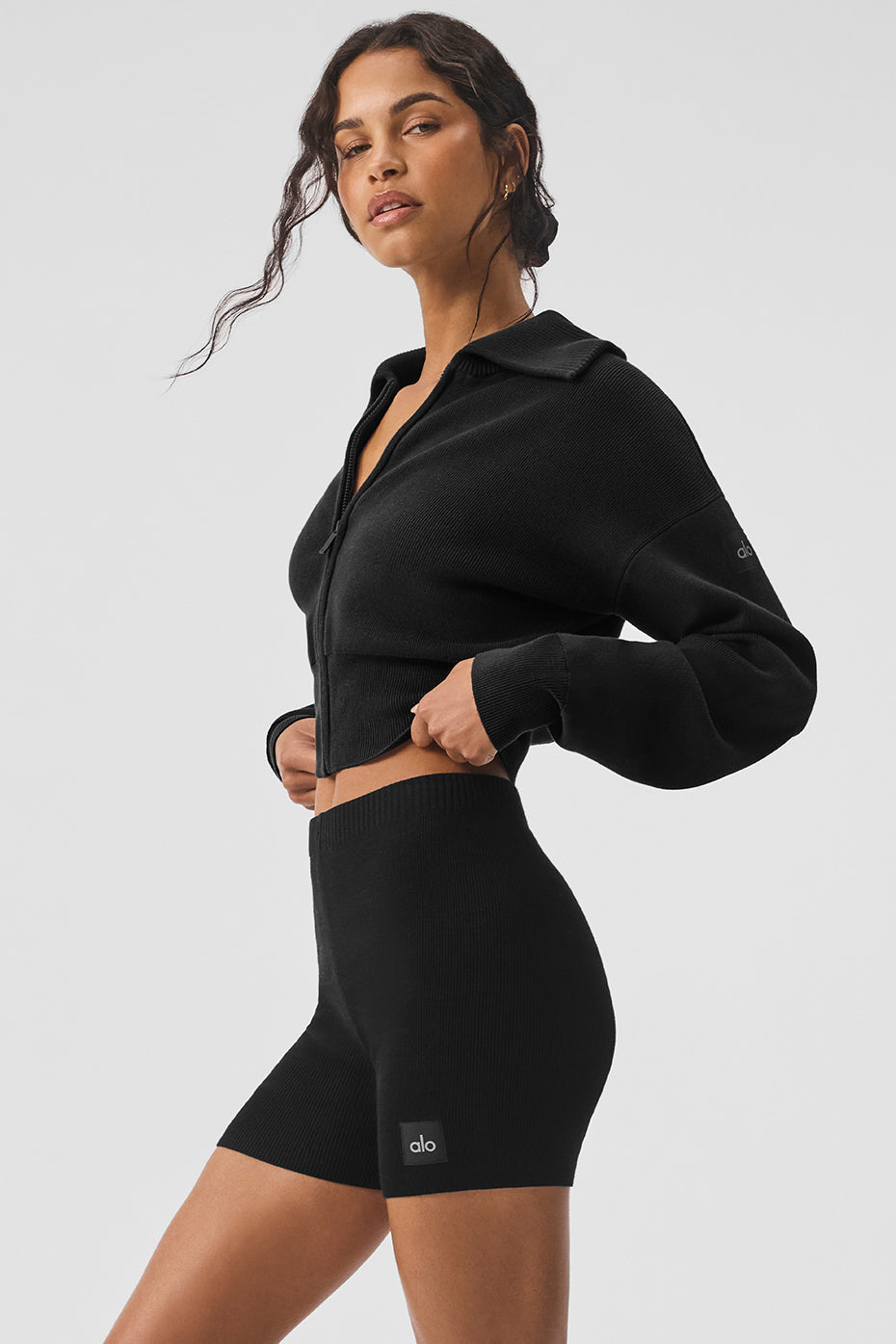 Short Knit Scholar Full-Zip Jacket