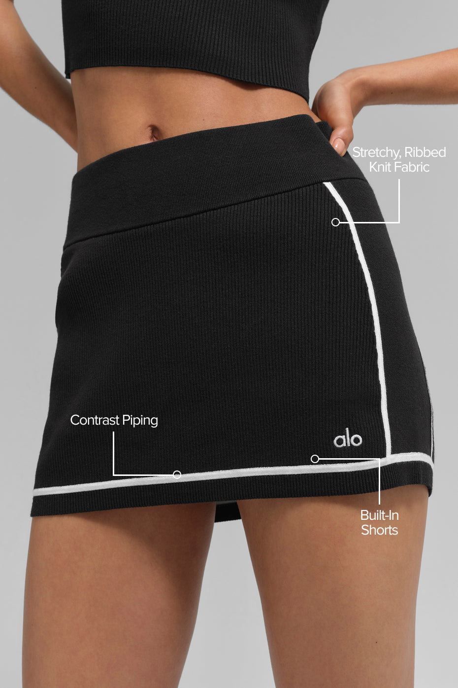 Mini Skirt Highline Ribbed Knit
