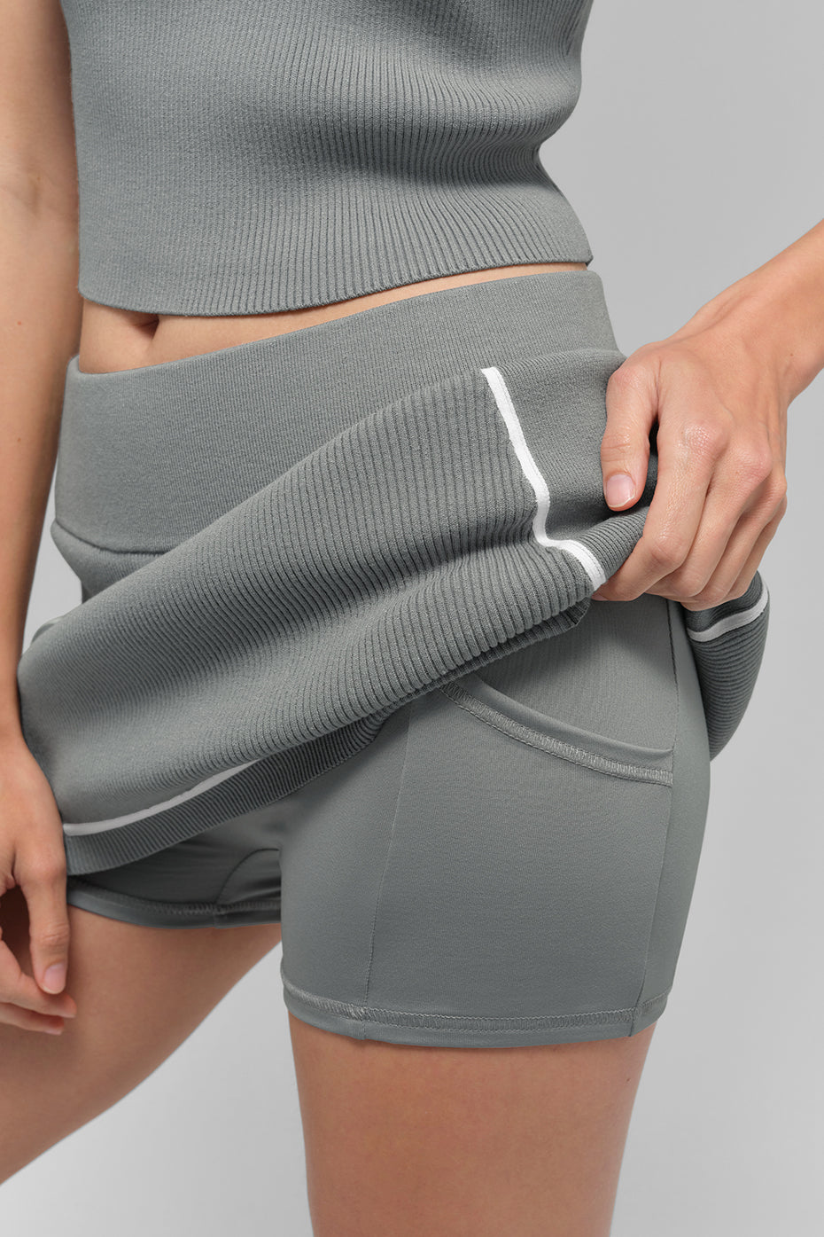 Mini Skirt Highline Ribbed Knit