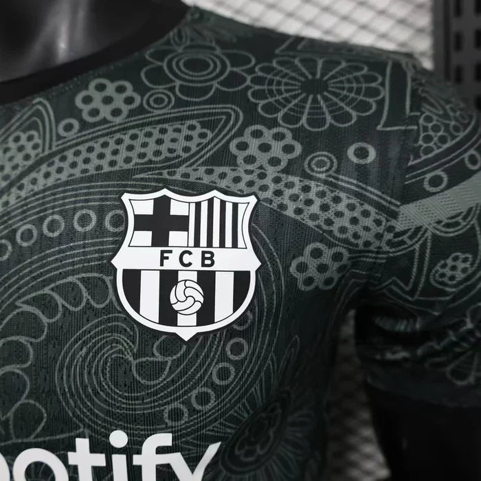 Maillot Barcelona Noir Fleur Limited