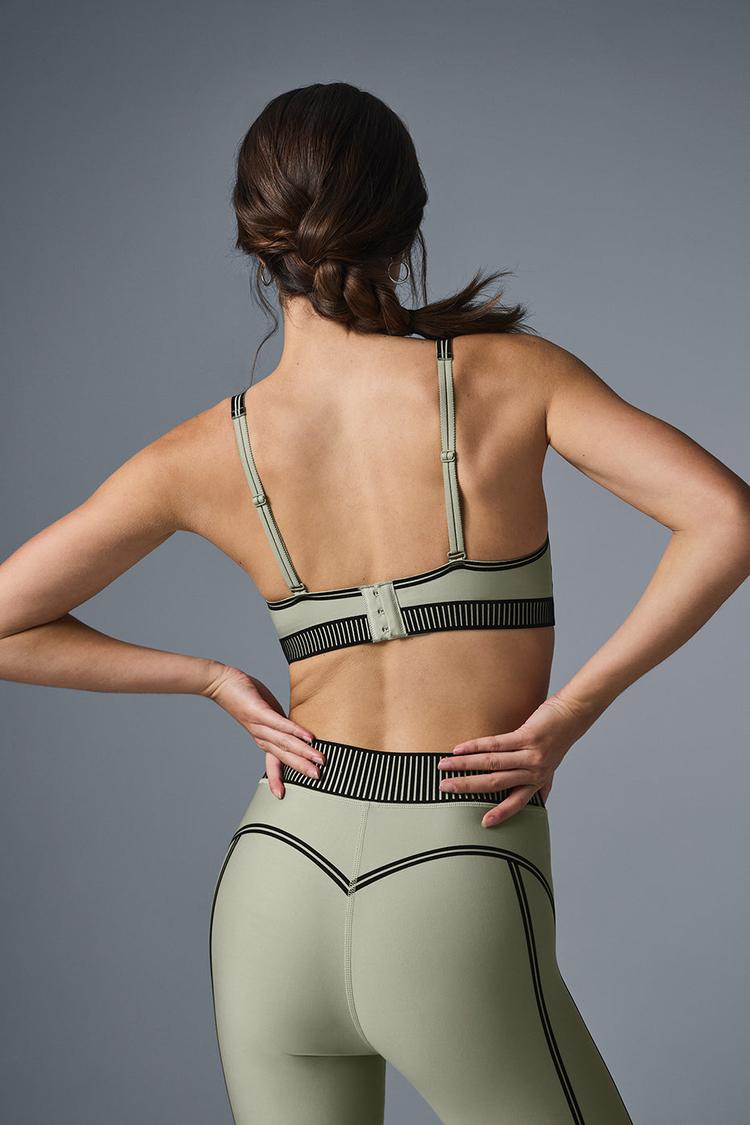 High-Waist Airlift Line Up Green Legging