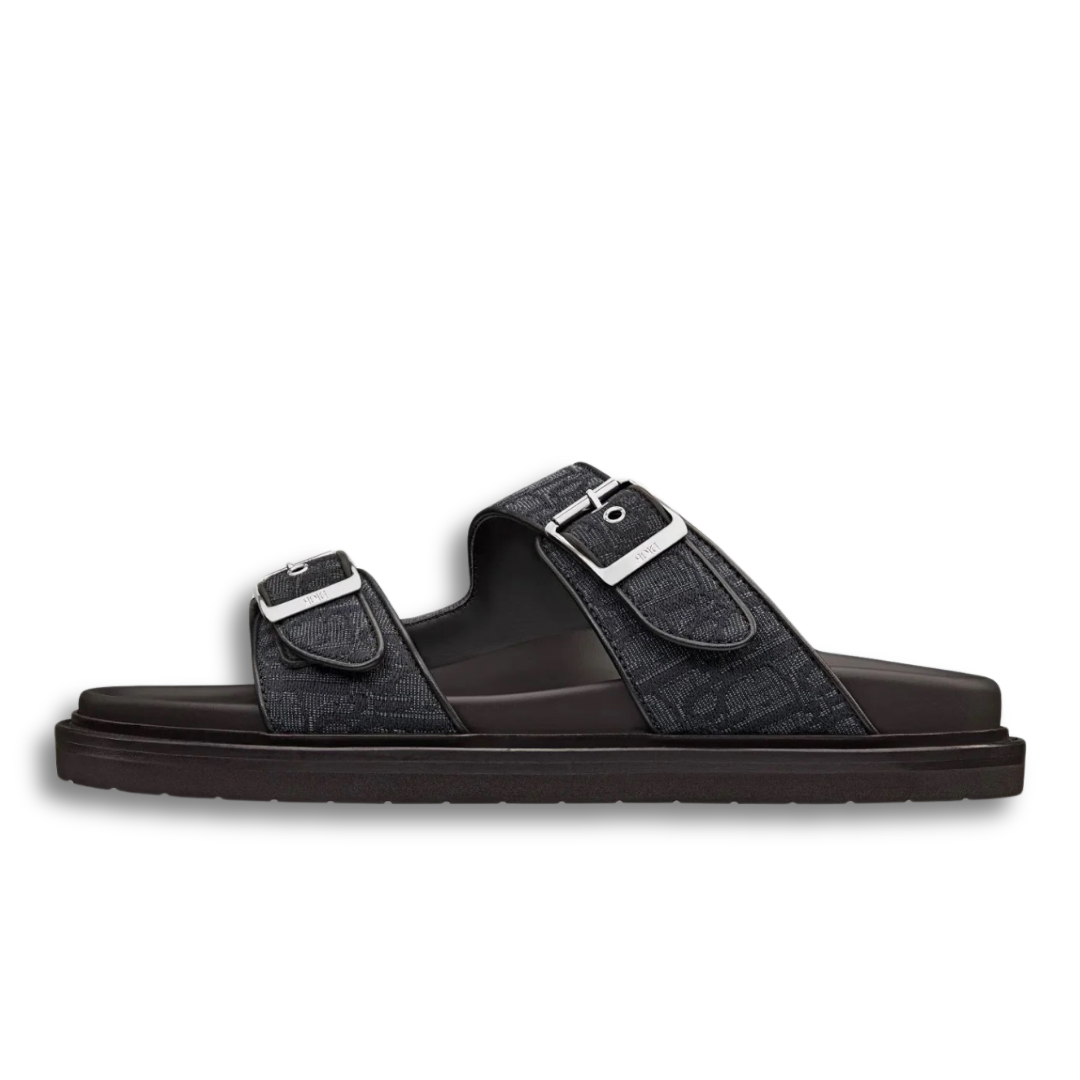 Sandales Oblique Triple Noir