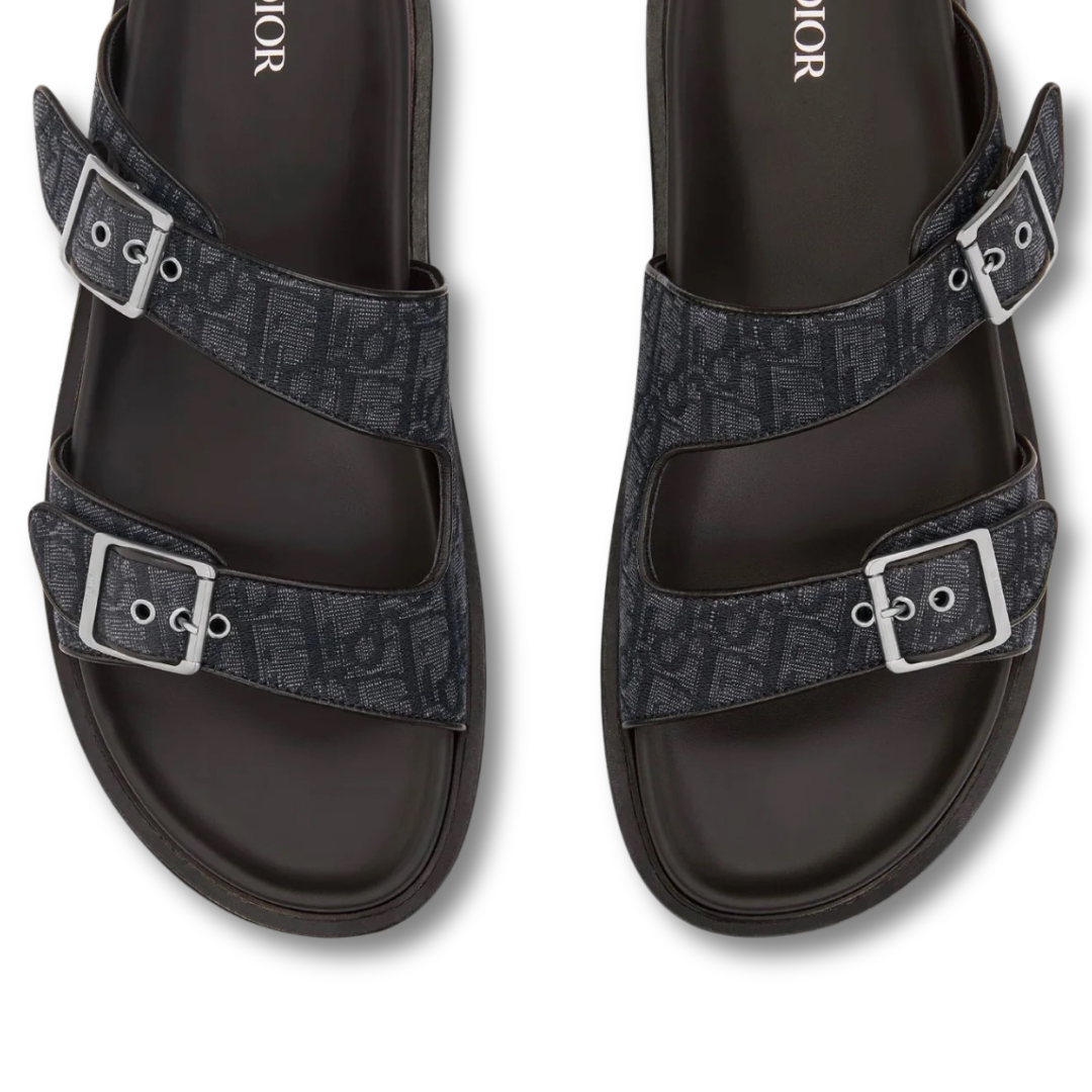 Sandales Oblique Triple Noir