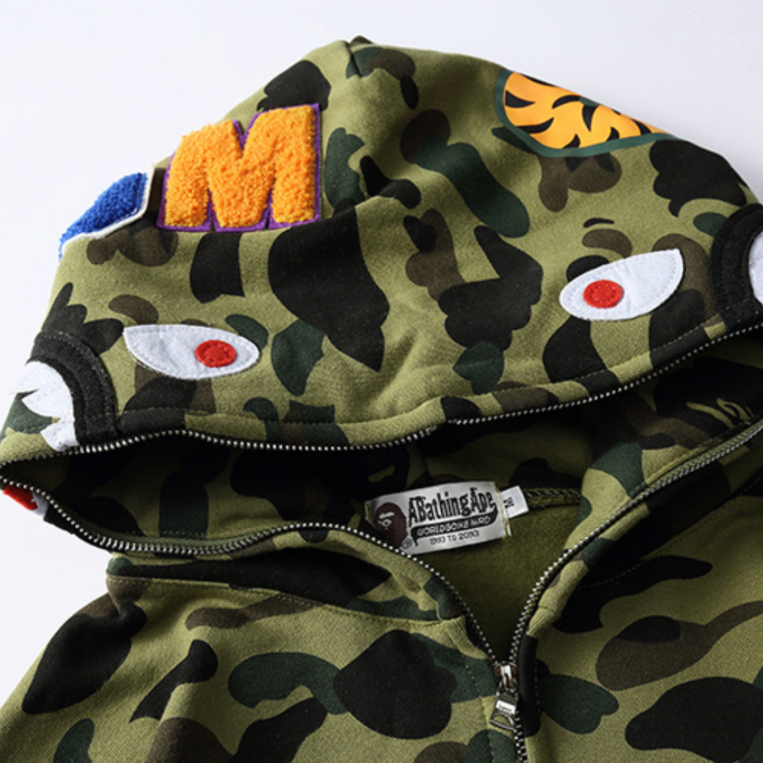 Sweat à Capuche Bape Zippé