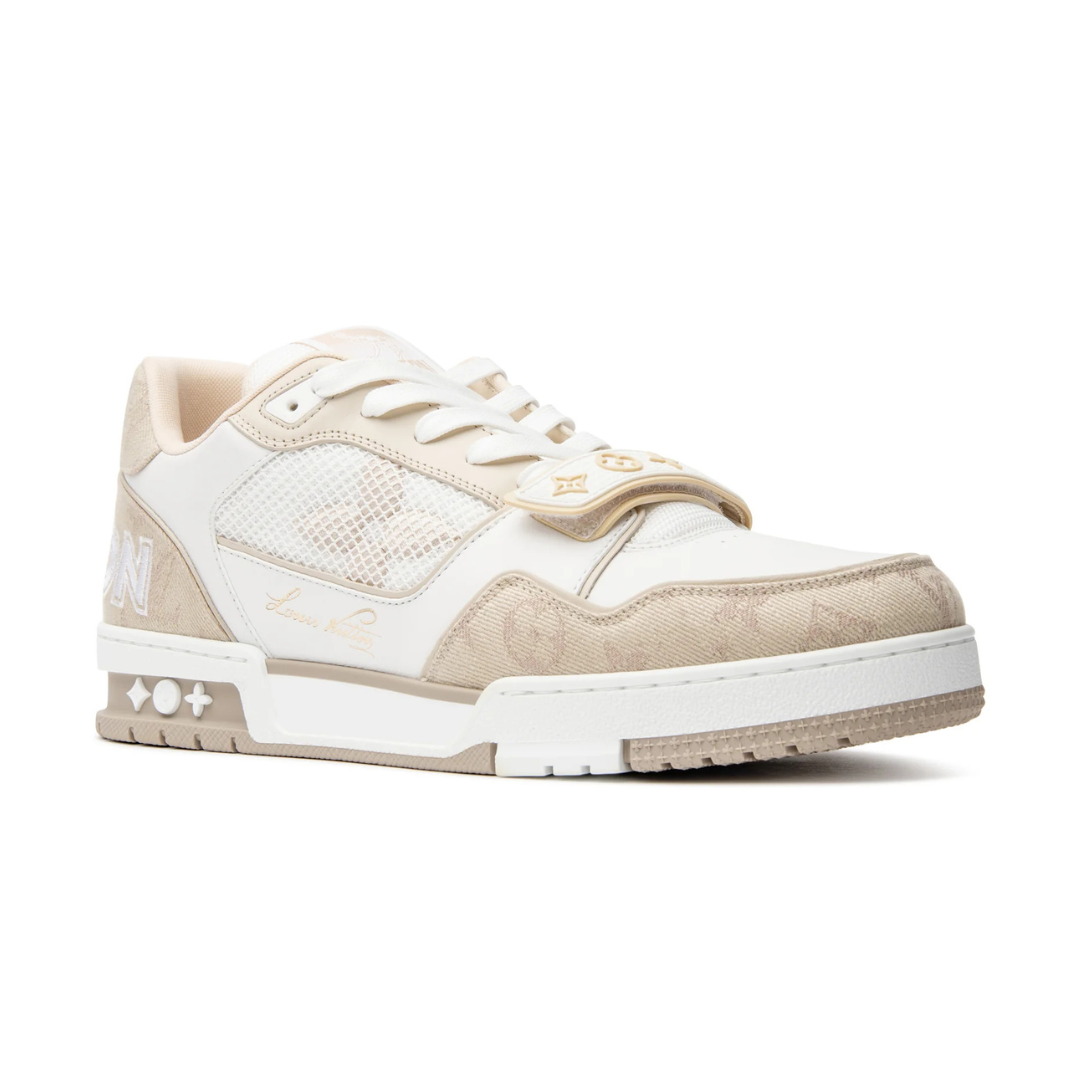 Baskets Monogram Beige Denim
