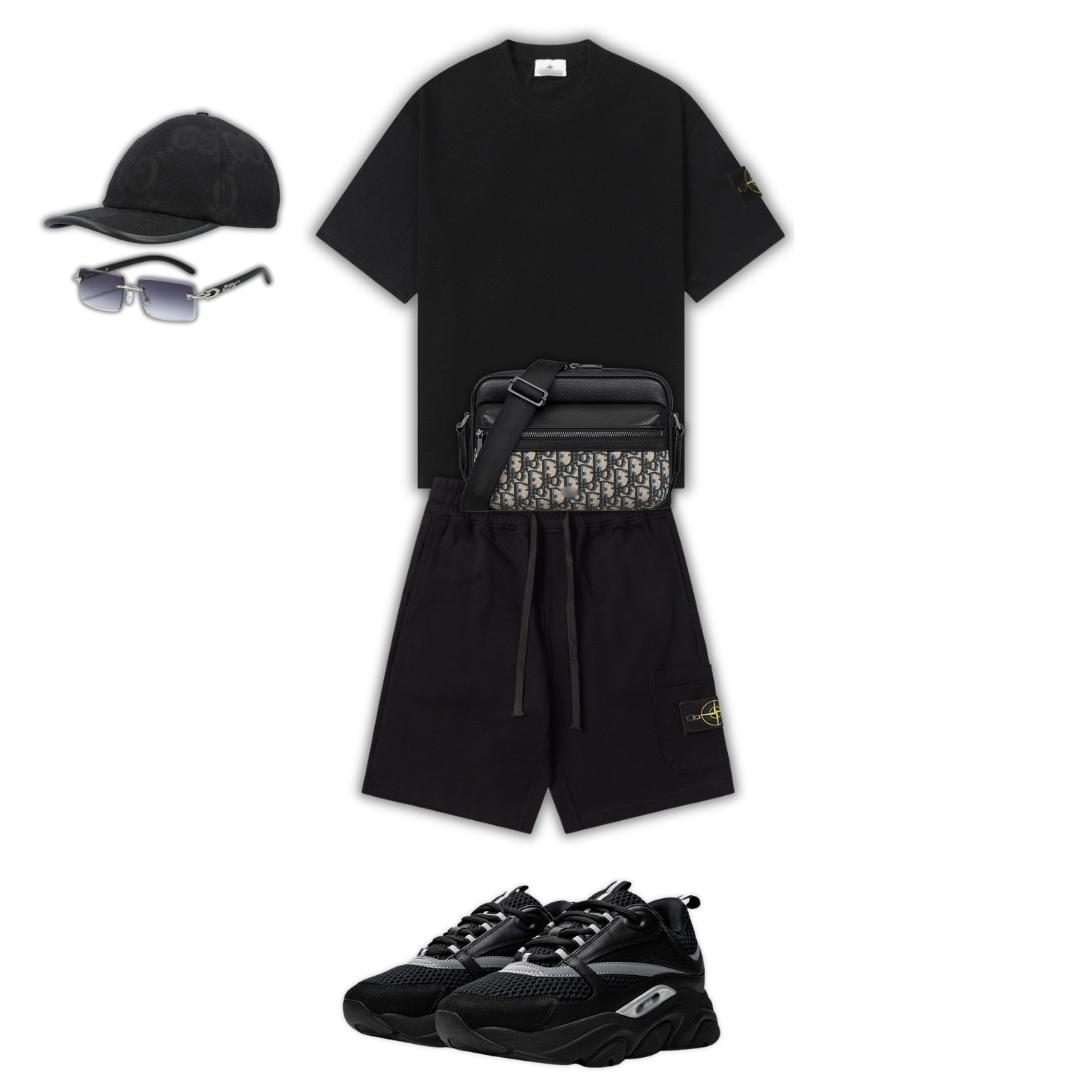Lunettes de Soleil Outfit BB + Bag + Cap + + Sneakers