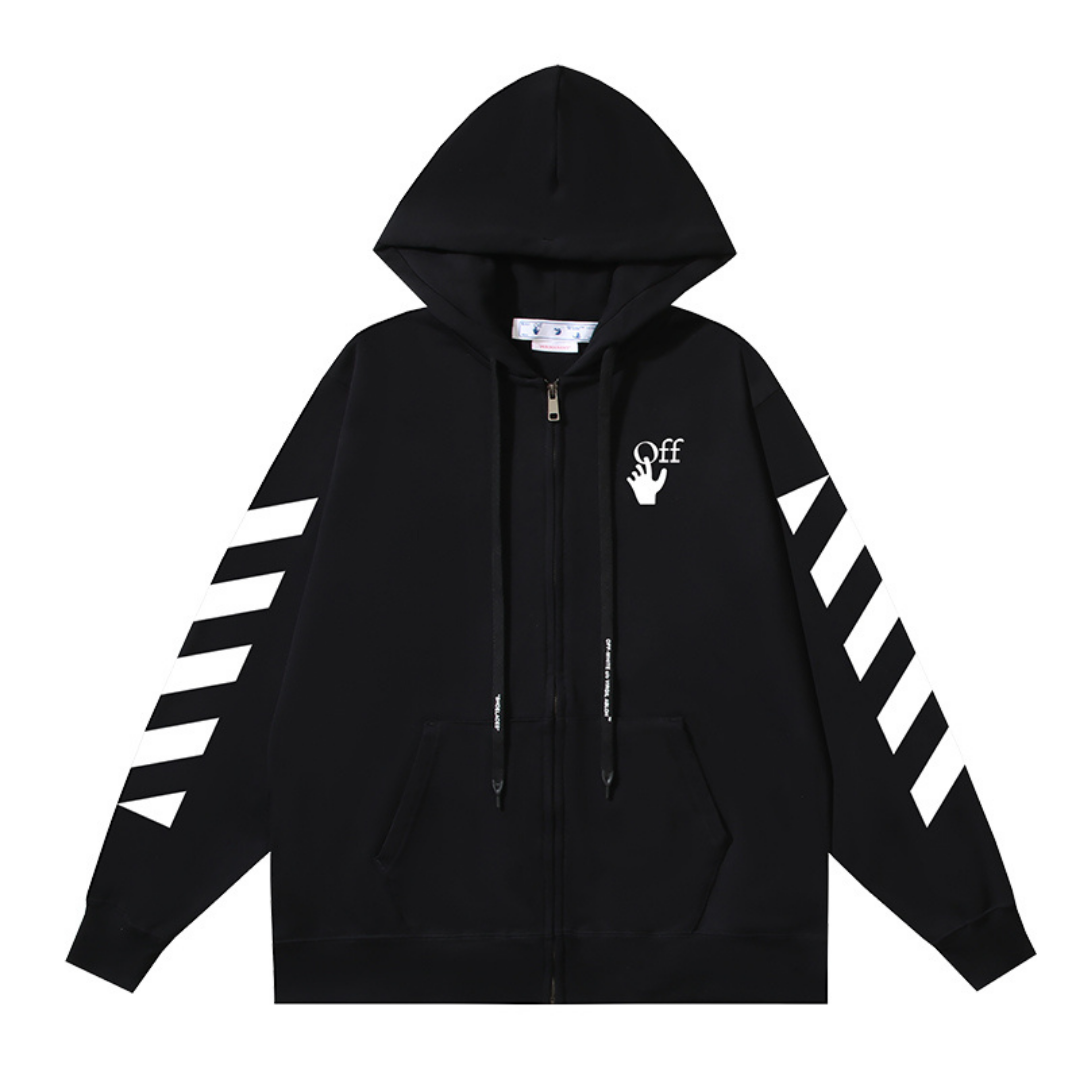 Sweat à Capuche Off-W Monogram Zippé