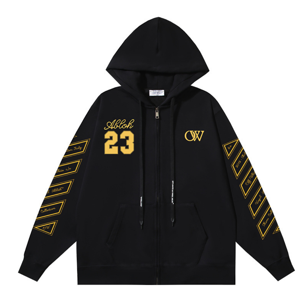 Sweat à Capuche Off-W Monogram Zippé