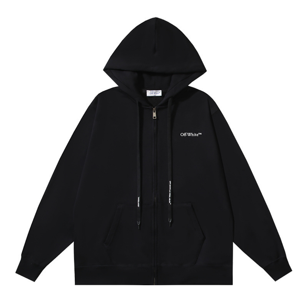 Sweat à Capuche Off-W Monogram Zippé