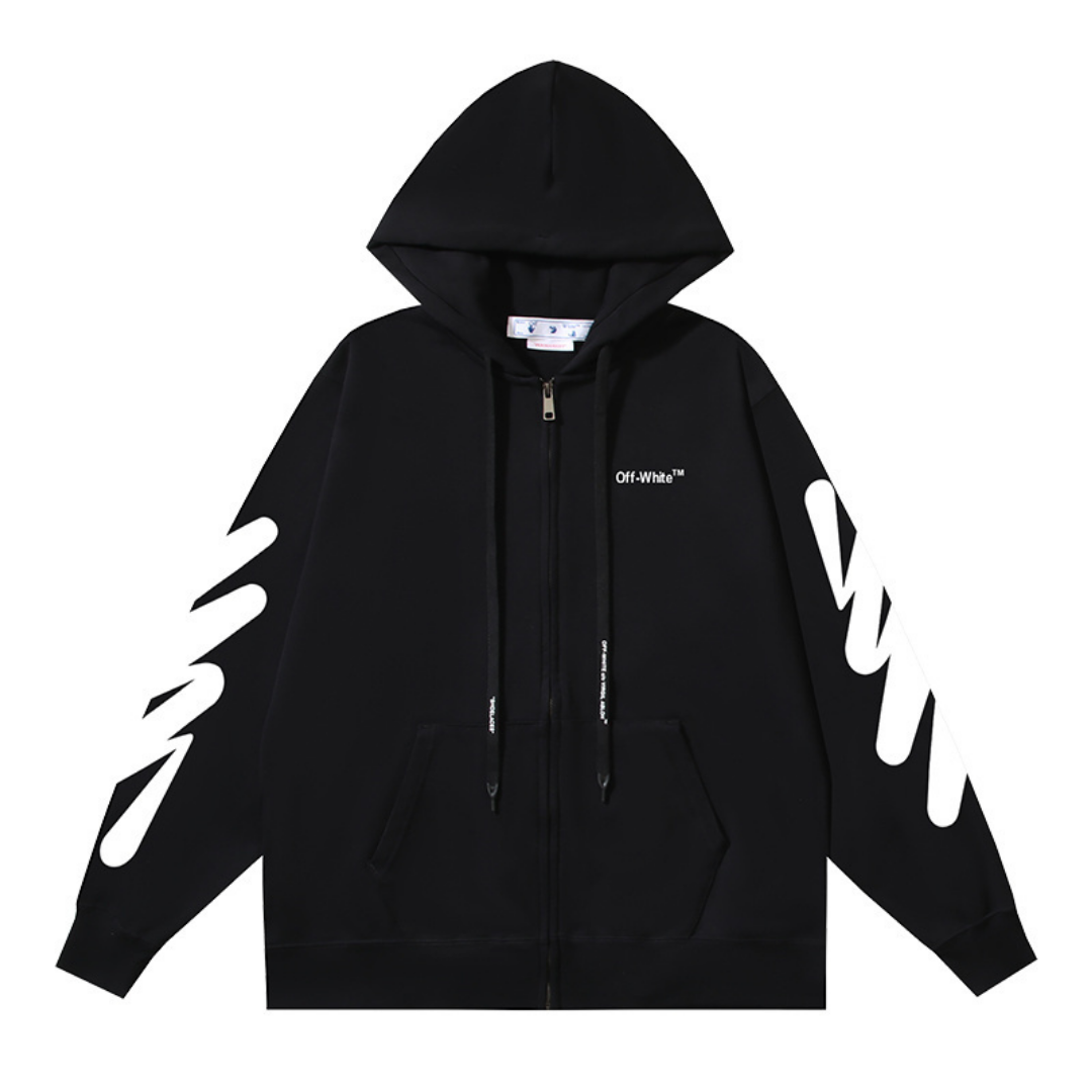 Sweat à Capuche Off-W Monogram Zippé
