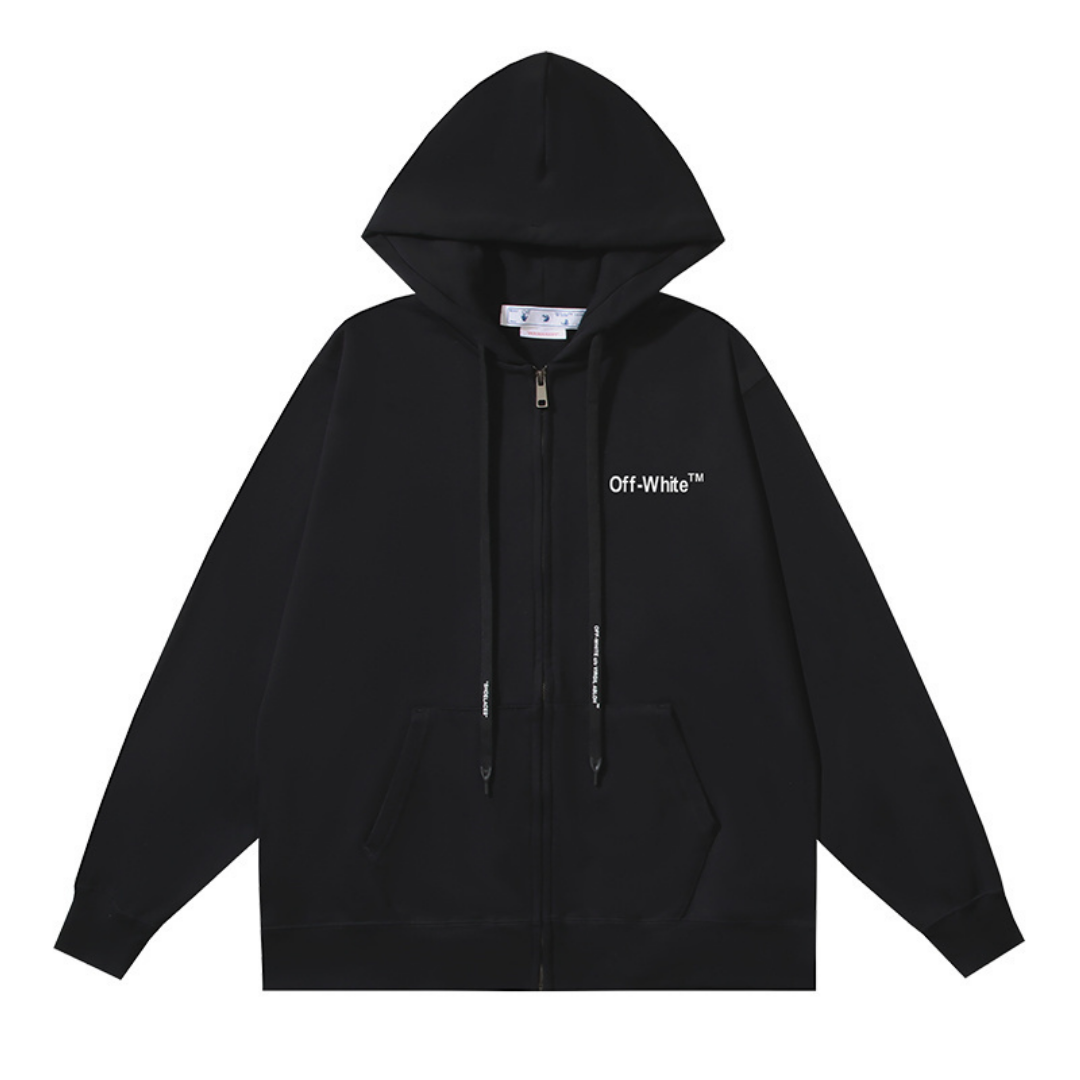 Sweat à Capuche Off-W Monogram Zippé
