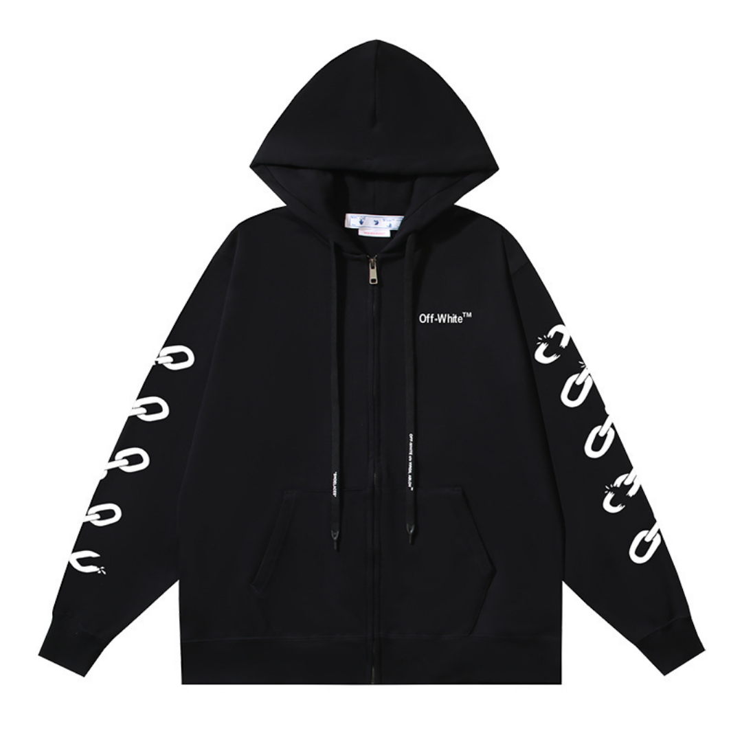 Sweat à Capuche Off-W Monogram Zippé