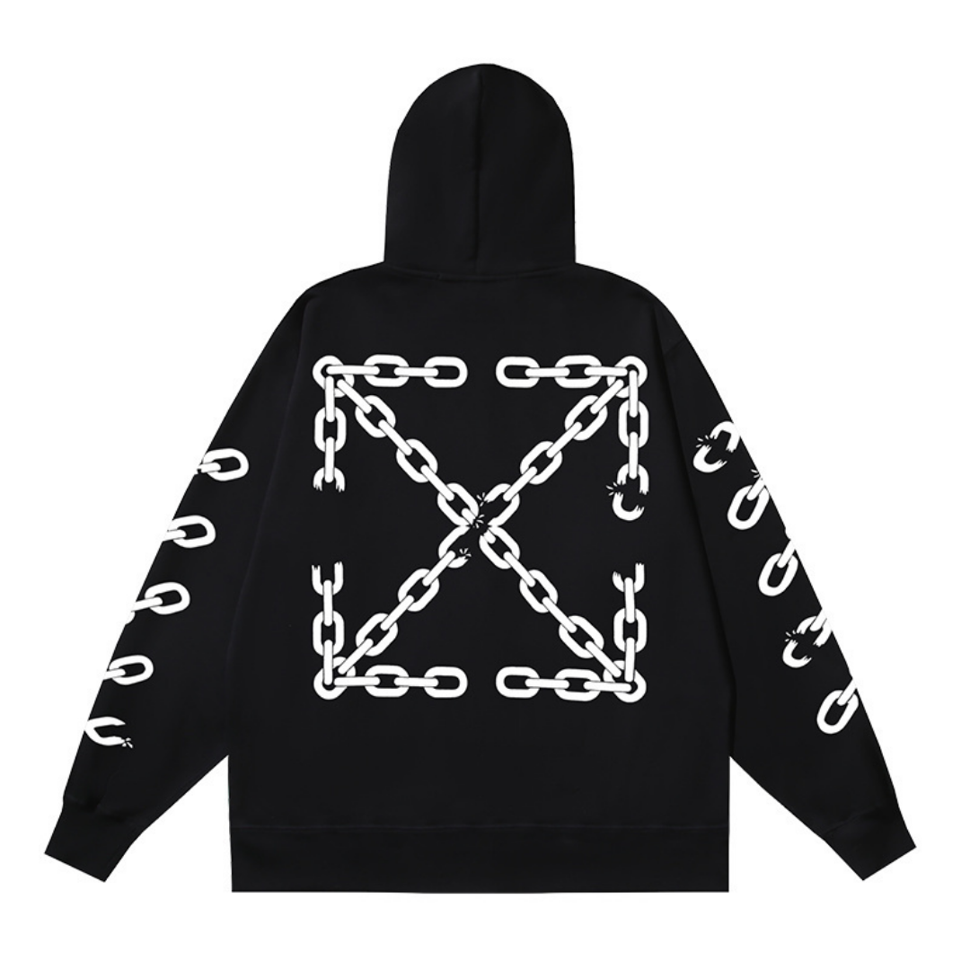 Sweat à Capuche Off-W Monogram Zippé