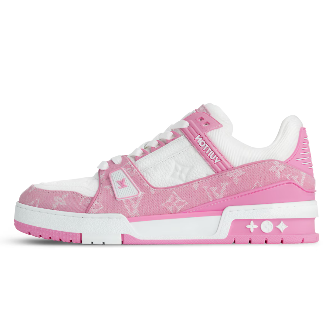 Baskets Monogram Rose Blanc
