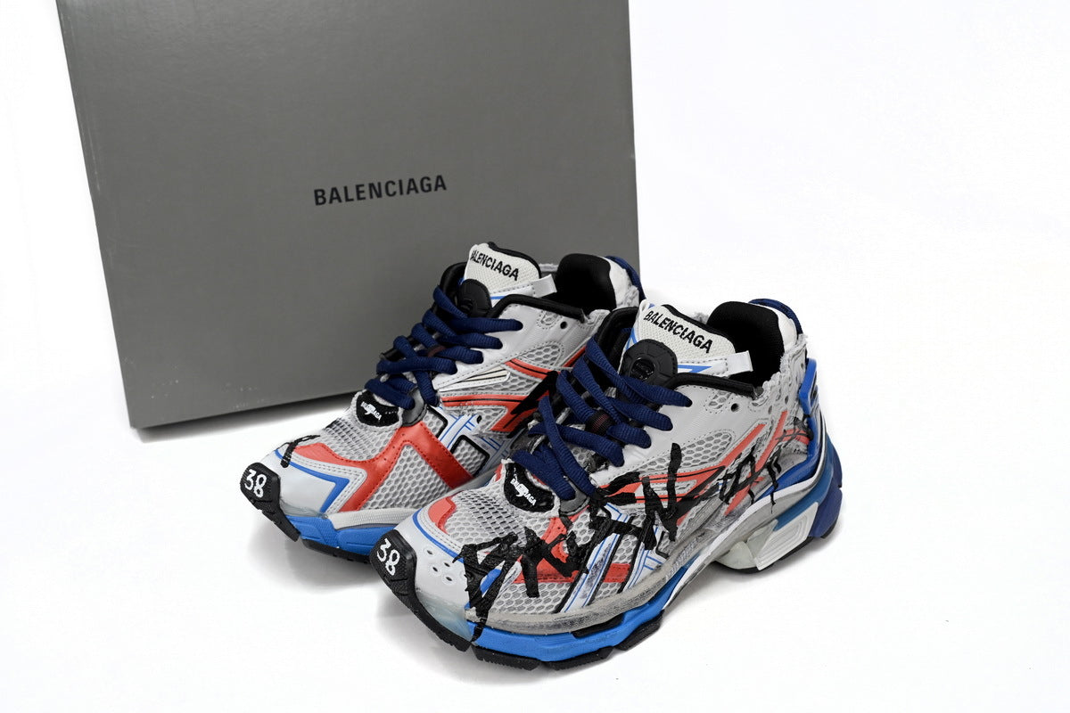 BALENCI Runner Blanc And Bleu