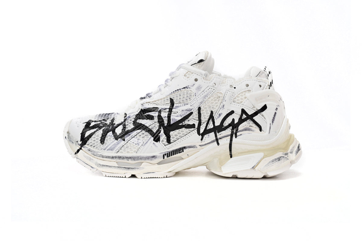 BALENCI Runner Graffiti Blanc
