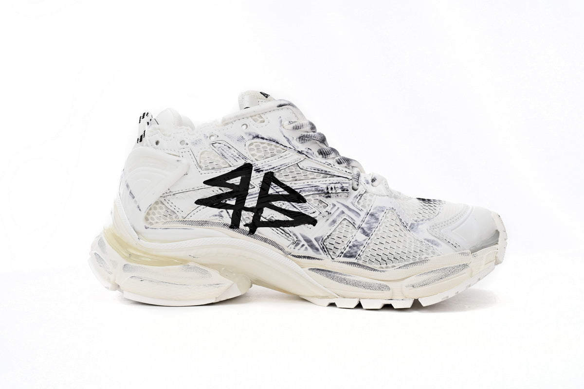 BALENCI Runner Graffiti Blanc