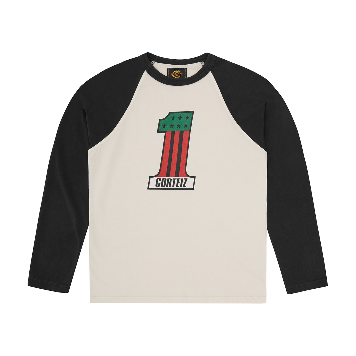 Corteiz Number 1 Raglan L/S - Black