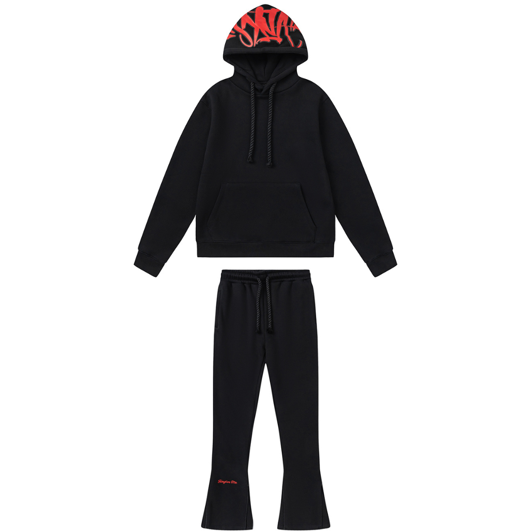 Survêtement Syna Noir Rouge