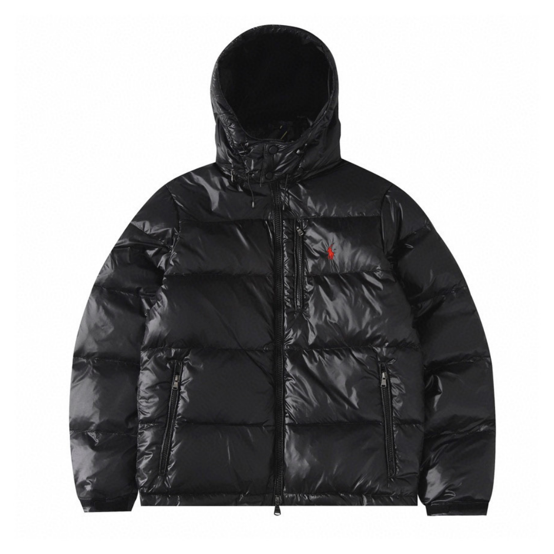 Veste Polo Noir Brillant