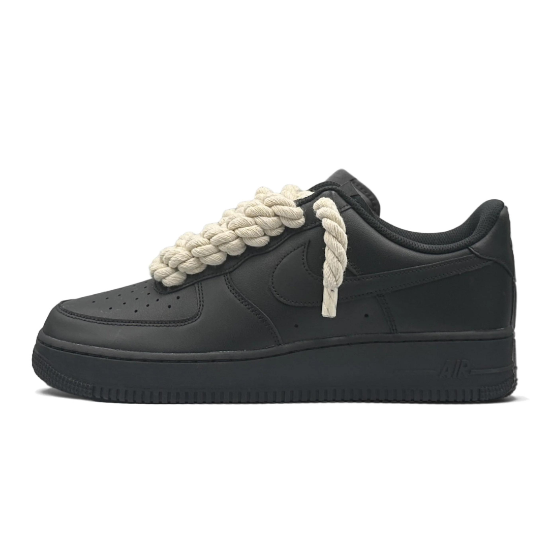 AF1 Noir Beige Rope Laces