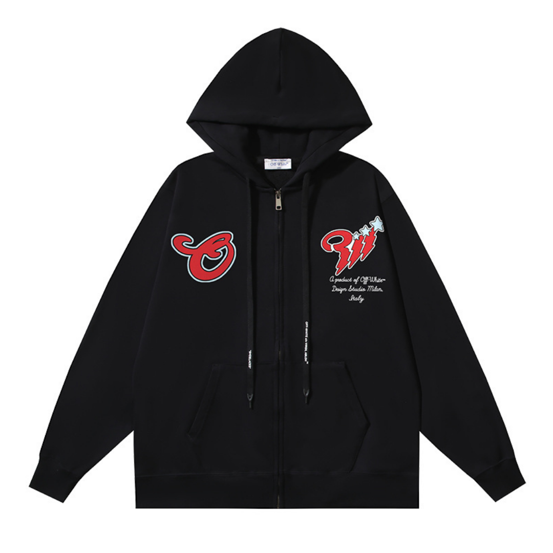 Sweat à Capuche Off-W Monogram Zippé