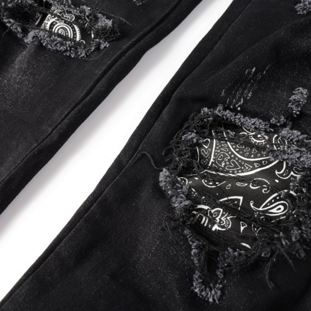 Jean Amr Noir Bandana Camo