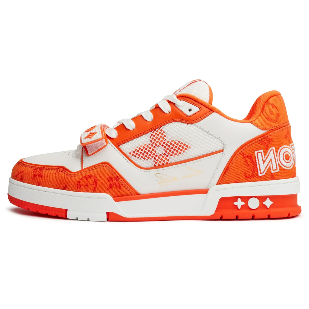 Baskets Monogram Orange Denim