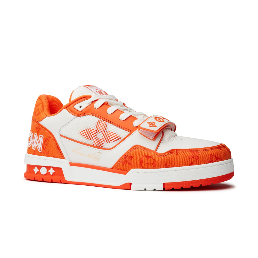 Baskets Monogram Orange Denim