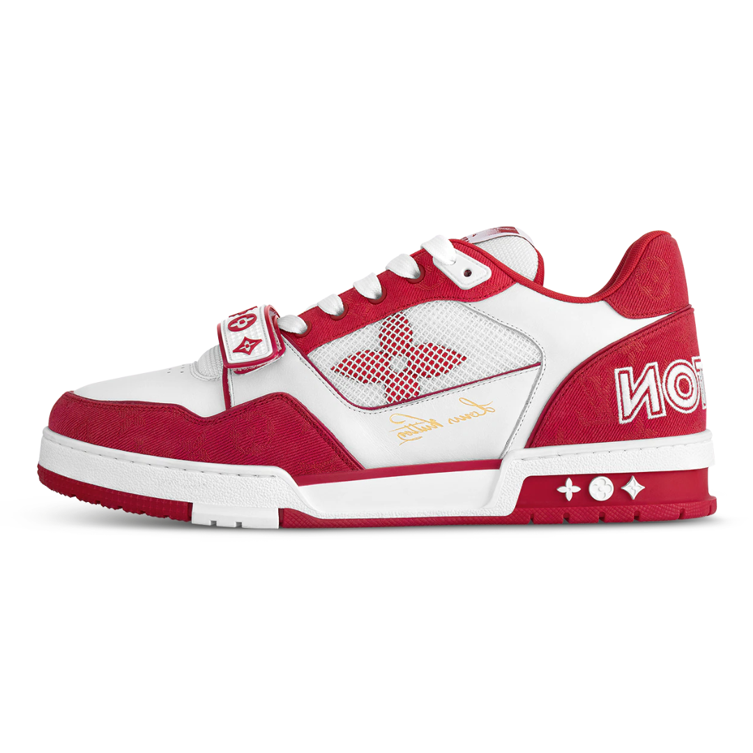Baskets Monogram Rouge Denim