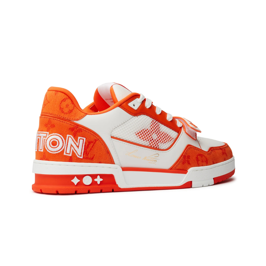 Baskets Monogram Orange Denim