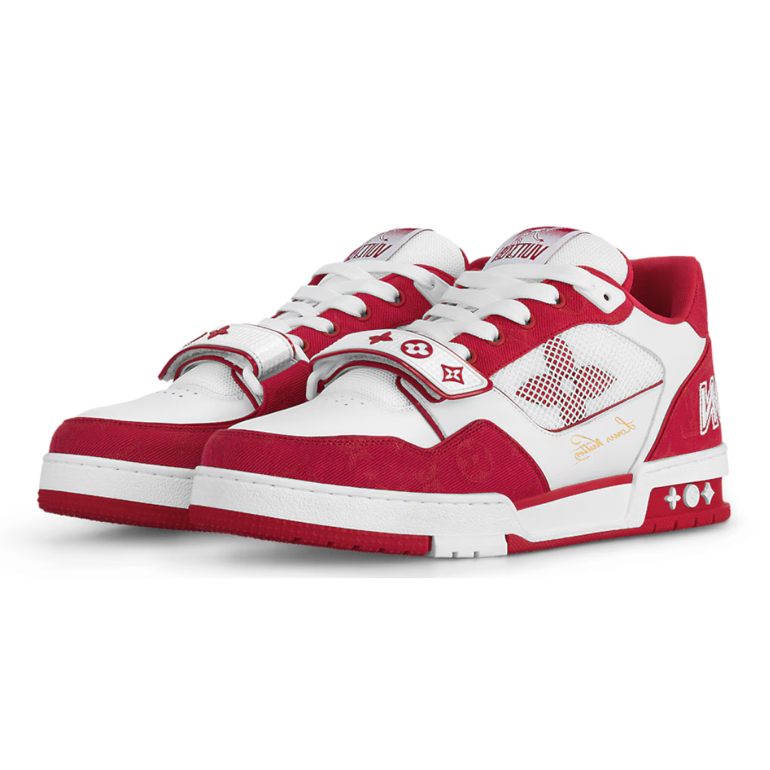 Baskets Monogram Rouge Denim