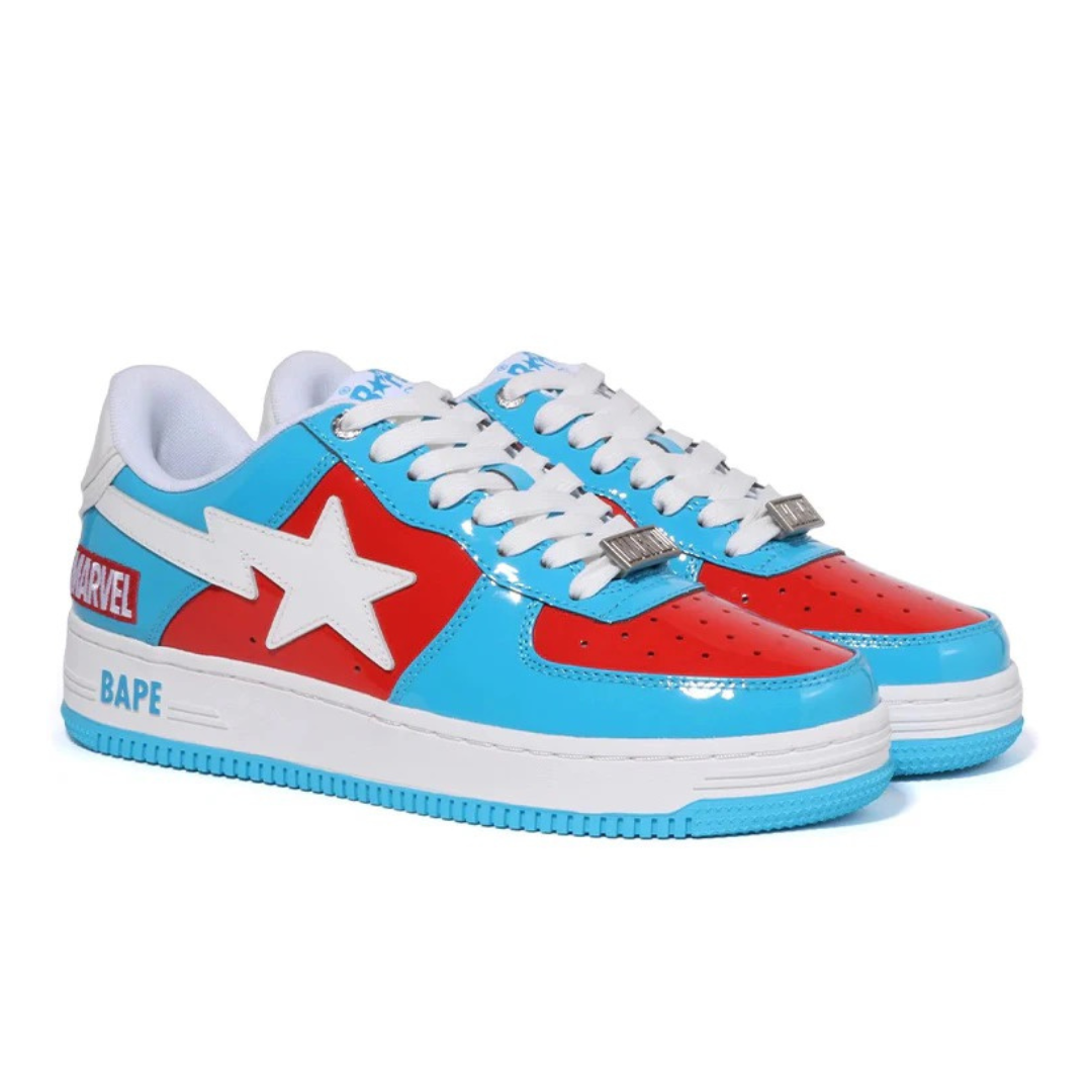 Bape Bapesta Bleu Captain America